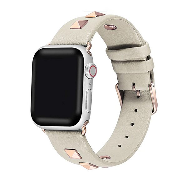 Leather Studded Band Compatible for Apple Watch Band 38mm 40mm 41mm 42mm 44mm 45 - Picture 4 of 6